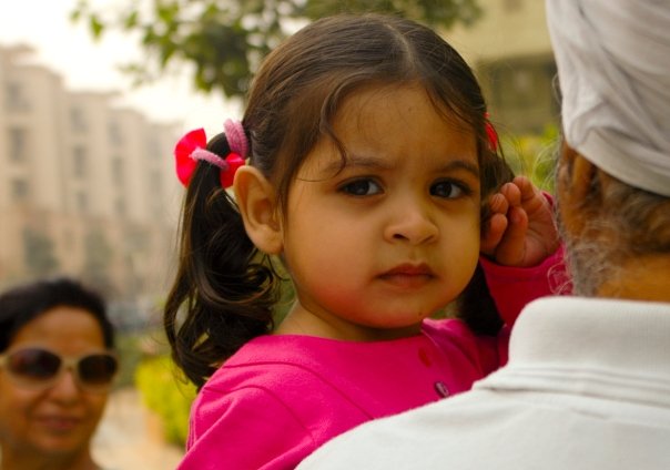 Poser — with Mom, Karuna Kaur Kapur and Dad.